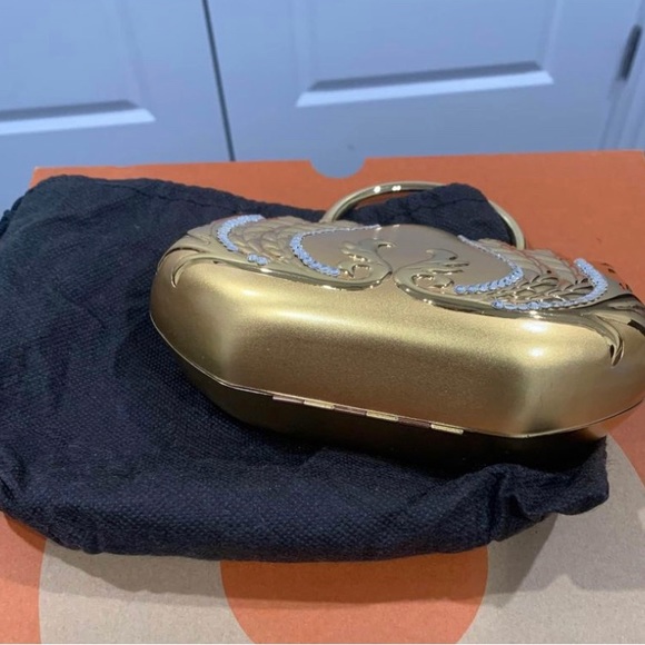 Gold Evening/Party Clutch Purse with stones. Very beautiful & chic purse - Picture 5 of 5